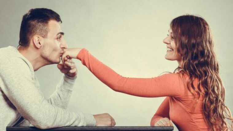 a guy is caring for a girl and thinking about penis enlargement