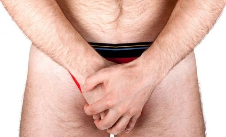 man doing penis massage to increase thickness